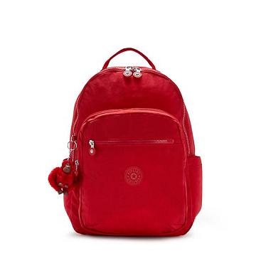 Kipling Seoul Large 15" Backpack Laptop Bags Cherry Tonal | AU 1646HA